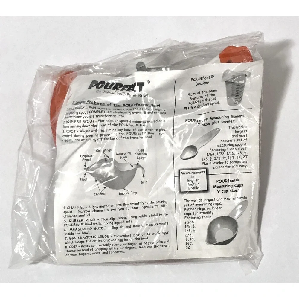 POURfect Scrape-A-Bowl Paddle‎ Beater 5 Qt KitchenAid TILT Head Mixer Orange